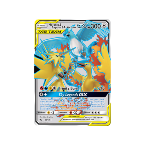 Moltres & Zapdos & Articuno GX 66/68 - Sun & Moon Hidden Fates