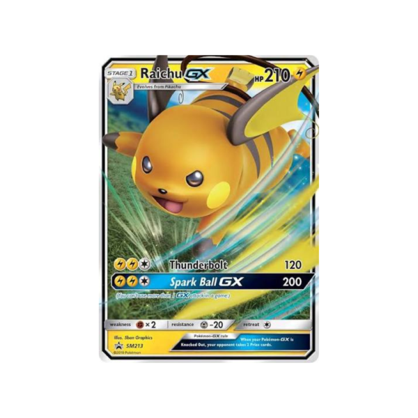 Raichu GX SM213 Black Star Promo - Sun & Moon