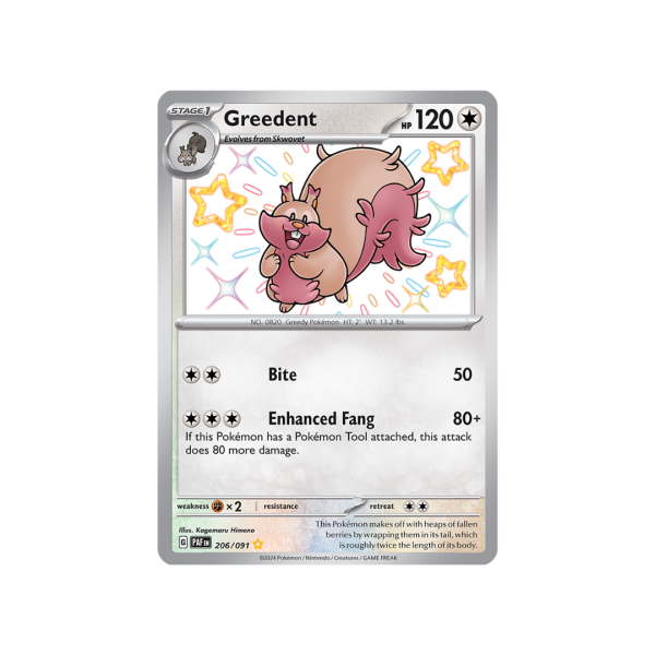 Greedent 206/091 - Scarlet & Violet Paldean Fates