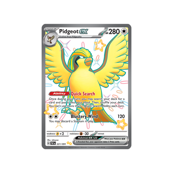 Pidgeot ex 221/091 - Scarlet & Violet Paldean Fates