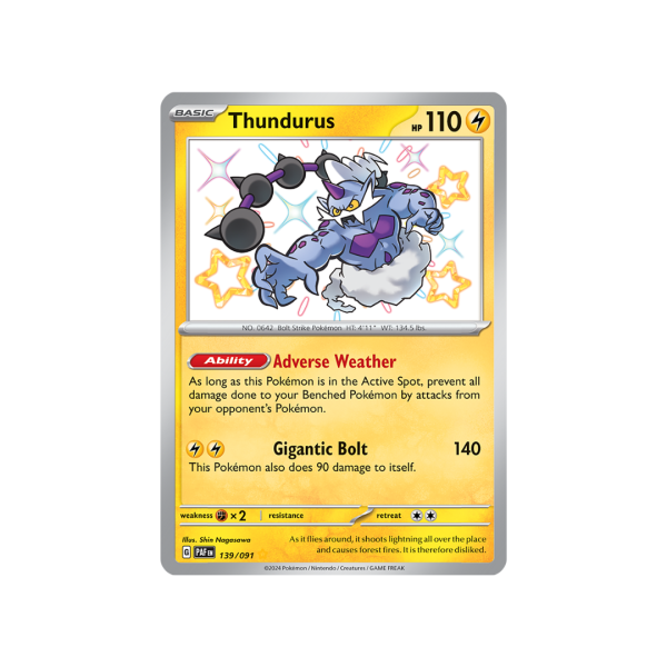 Thundurus 139/091 - Scarlet & Violet Paldean Fates