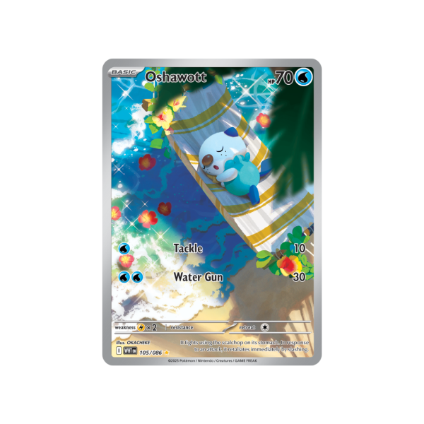 Oshawott 105/086 - Scarlet & Violet White Flare