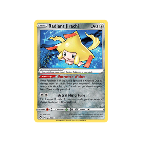 Radiant Jirachi 120/195 - Sword & Shield Silver Tempest
