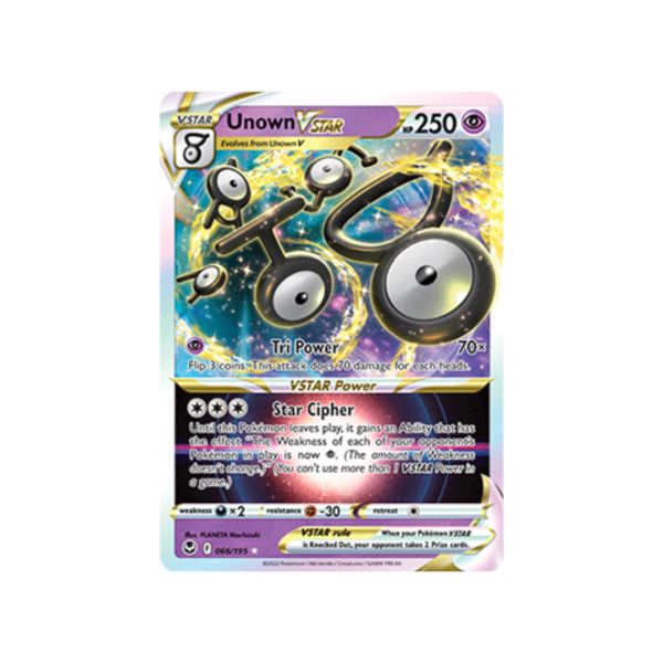 Unown VStar 066/195 - Sword & Shield Silver Tempest