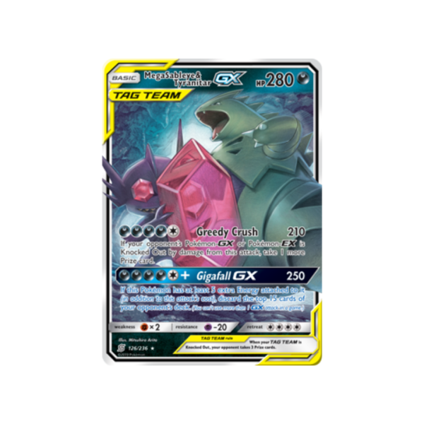 Mega Sableye & Tyranitar GX Tag Team 126/236 - Sun & Moon Unified Minds